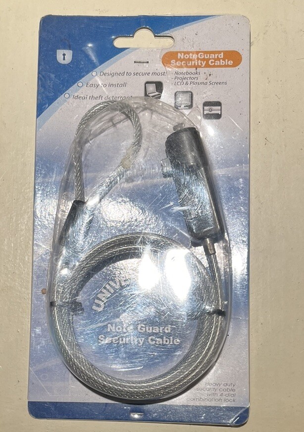 UNIVERSAL NOTEGUARD COMBINATION  6FT NOTEBOOK SECURITY CABLE LOCK