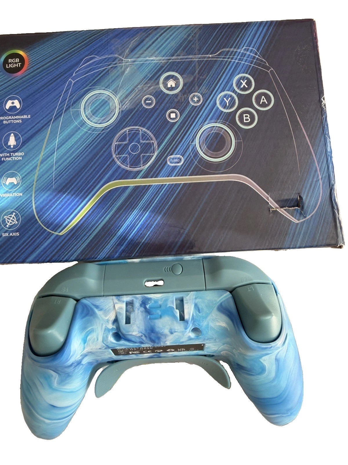 Wireless Pro Controller for Nintendo Switch PC iOS Android - NS60 Blue Nebula