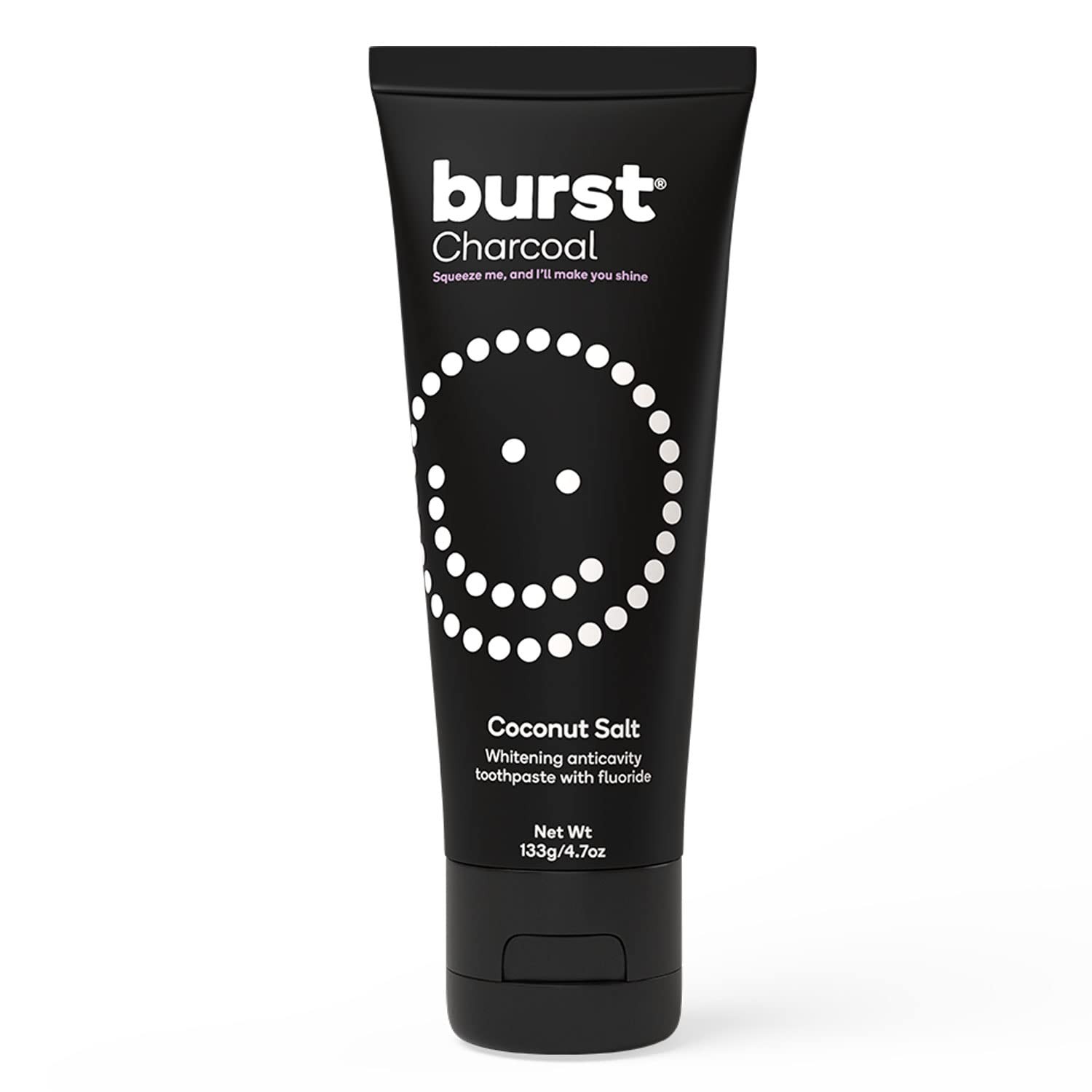 BURST Charcoal Whitening Toothpaste for Adults (4.7oz) 4.7 Ounce (Pack of 1)