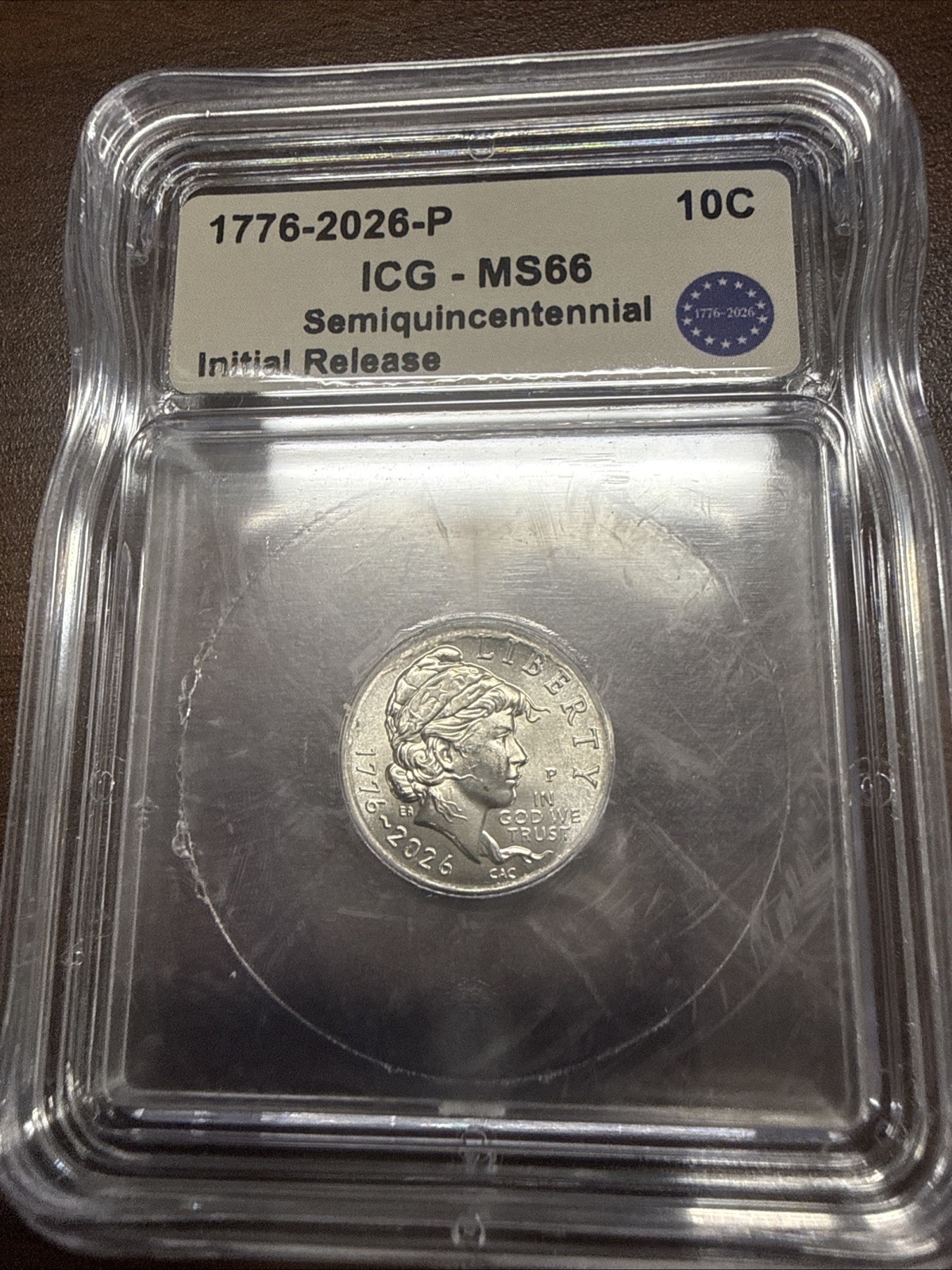2026 P Semiquincentennial Emerging Liberty Dime ICG  Certified MS66.