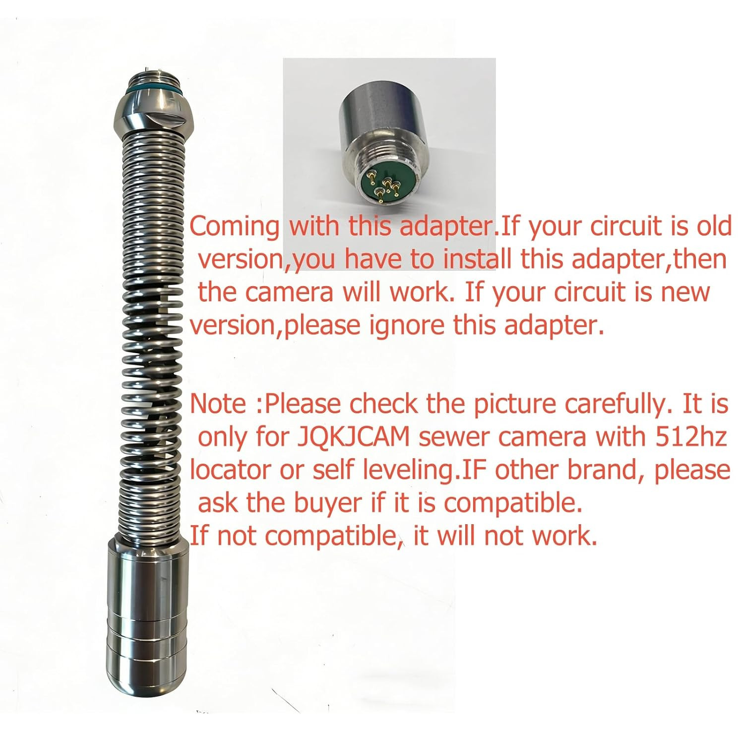 WP9600FTR 512HZ Sewer Camera Head Replacement Parts Self Leveling with Locator 1