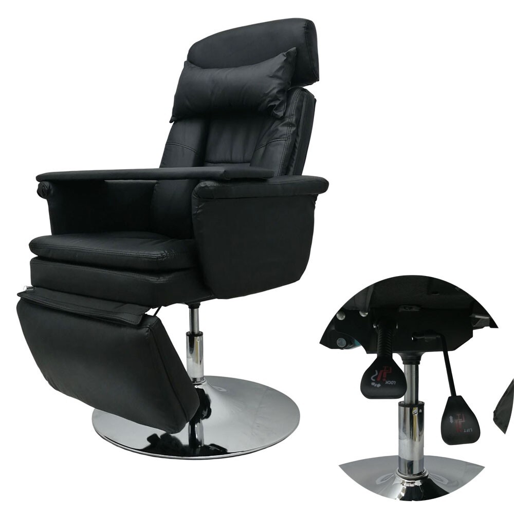 360° Rotating Black Air Pressure Facial Bed Spa Table Tattoo Salon Chair Office
