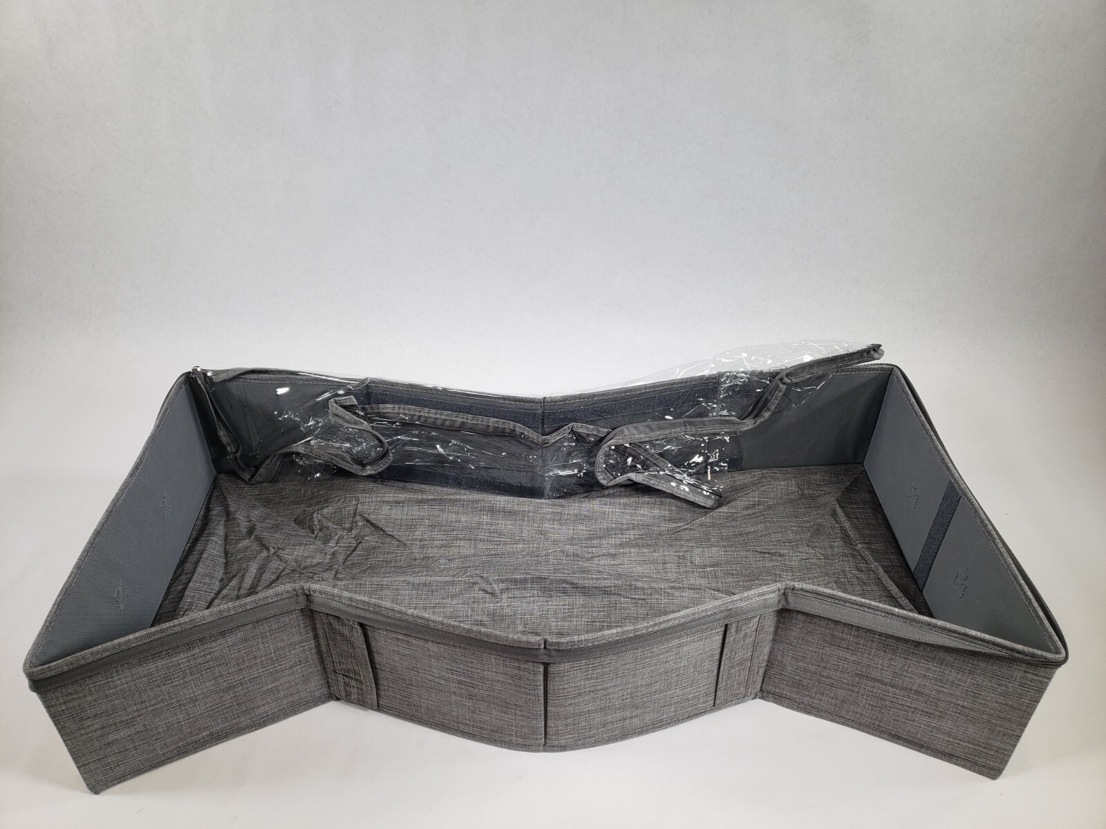 2 Pack 50L UnderBed Storage Box w/ Clear Lid Foldable w/ Adjustable Dividers