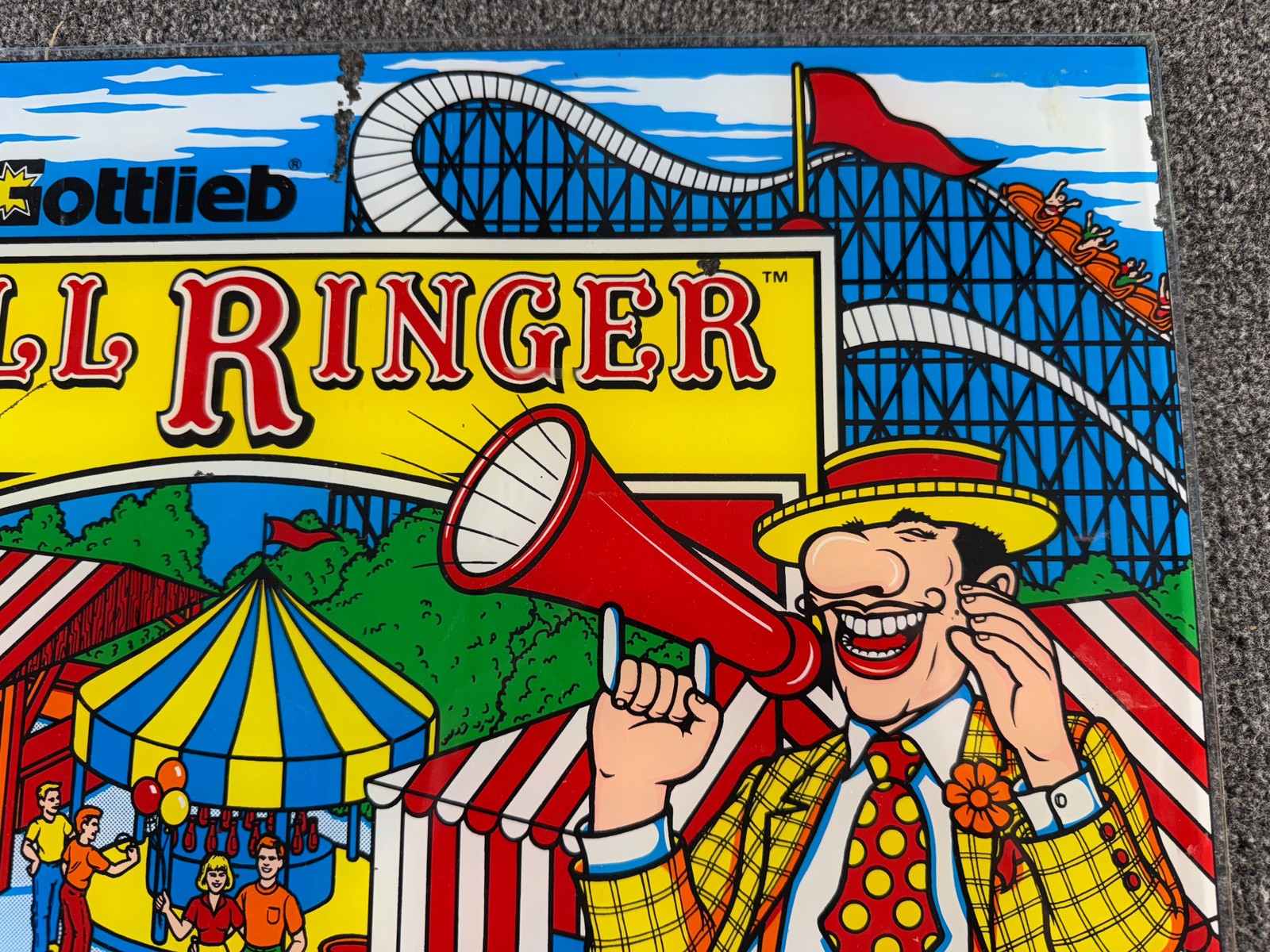 Gottlieb Bell Ringer Pinball Machine Game Backglass ORIGINAL
