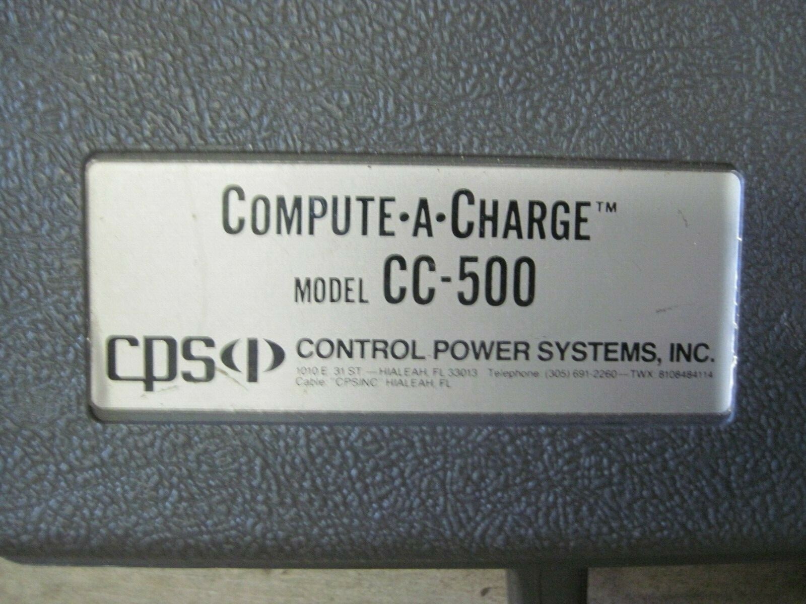 CPS Compute A Charge - Charging and Recovery Computer CC-500