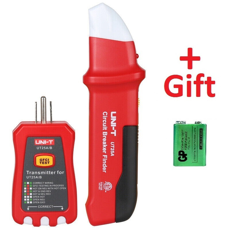 UNI-T UT25A AC Circuit Breaker Finder with GFCI Outlet Socket Tester 90-120V