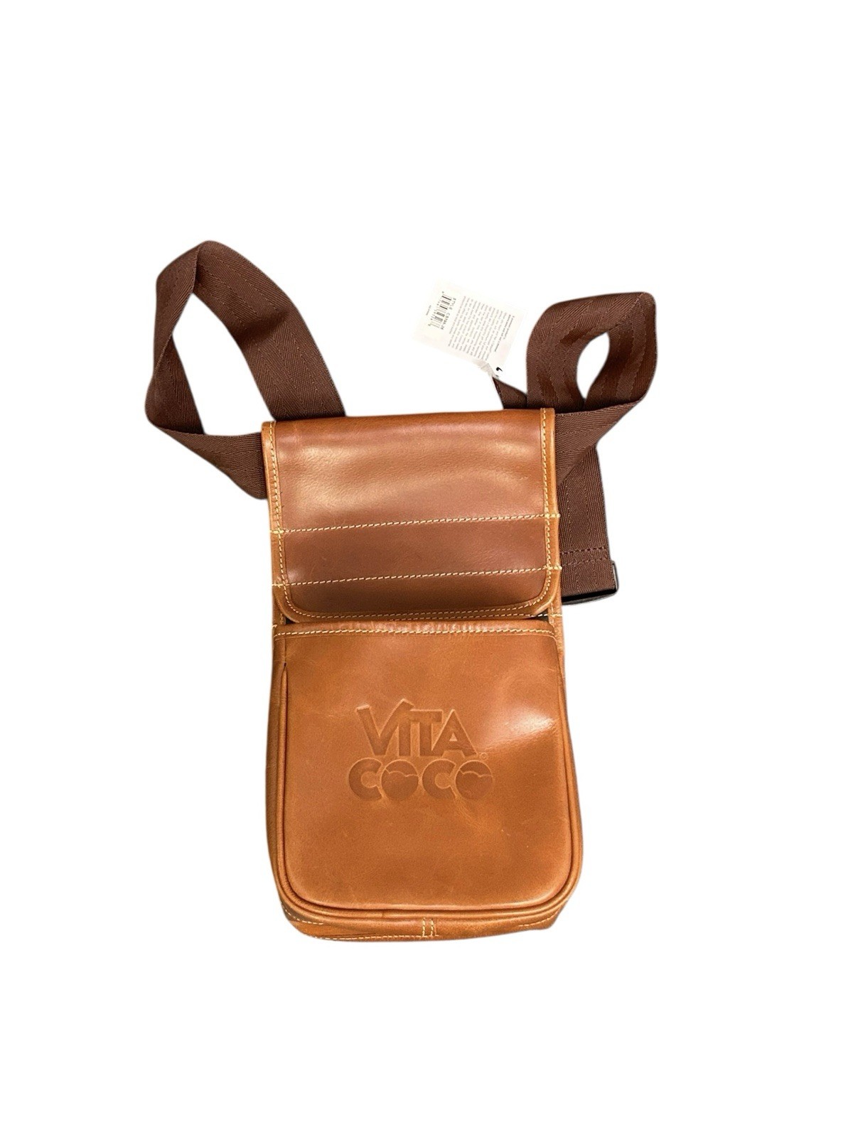 Canyon Leather Buffalo Shell Bag Crossbody NWT Brown Vita Coco Logo Sling