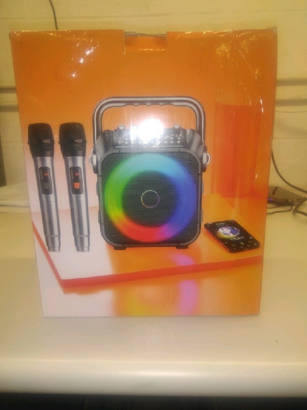 Singing Machine Groove Mini SML652BK Bluetooth Karaoke Machine with Wired Mic