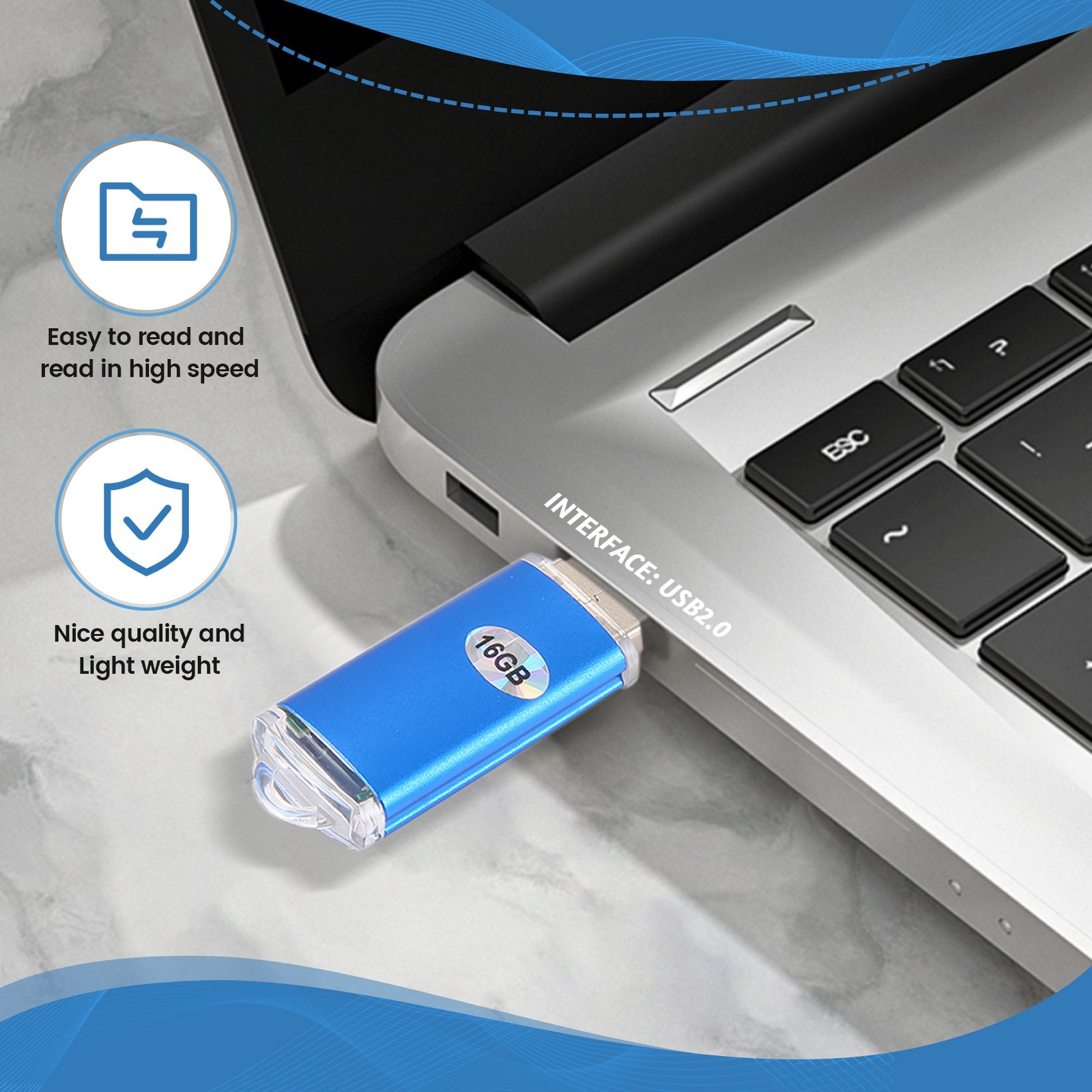 USB Memory Stick Flash Pen Drive U Disk for PC Color: Capacity:16GB V9V5