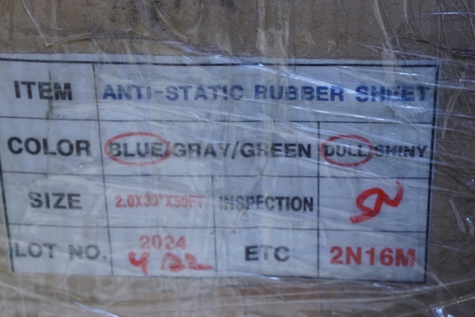 Transforming Technologies MT4530B ESD Rubber Table Mat Roll, 30"x50'x2.0 Blue