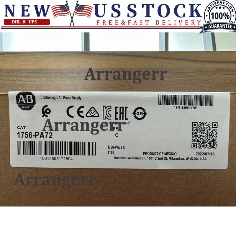 1756-PA72  New Sealed AB ControlLogix AC Power Supply 1756PA72 US Free Tax