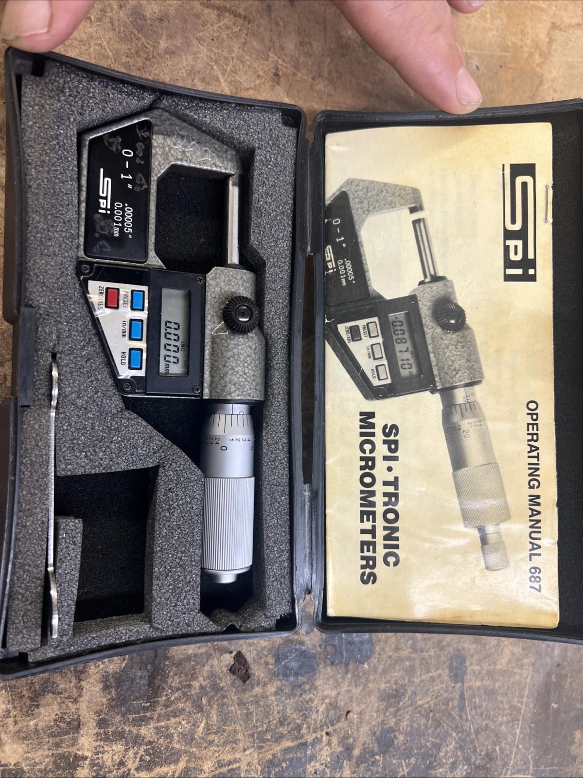 SPI Digital Micrometer 10-881-1 Made In Japan 0-1" | TESTED