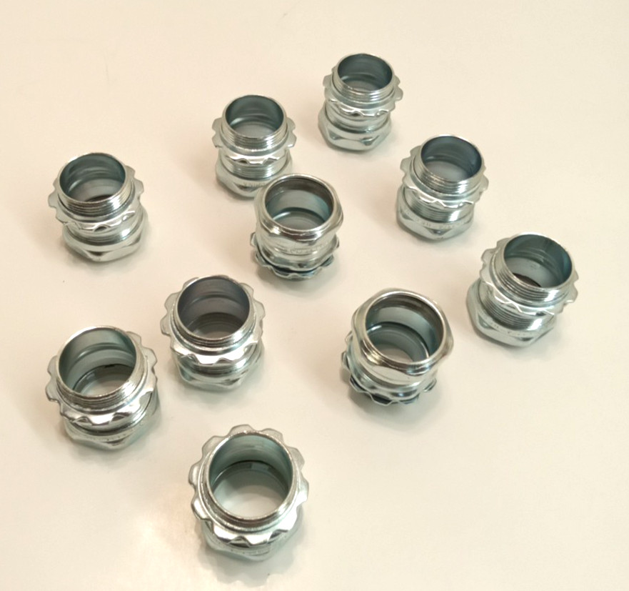 East Electrical CC-125S1 Steel Compression EMT Connectors 1-1/4" 10pk