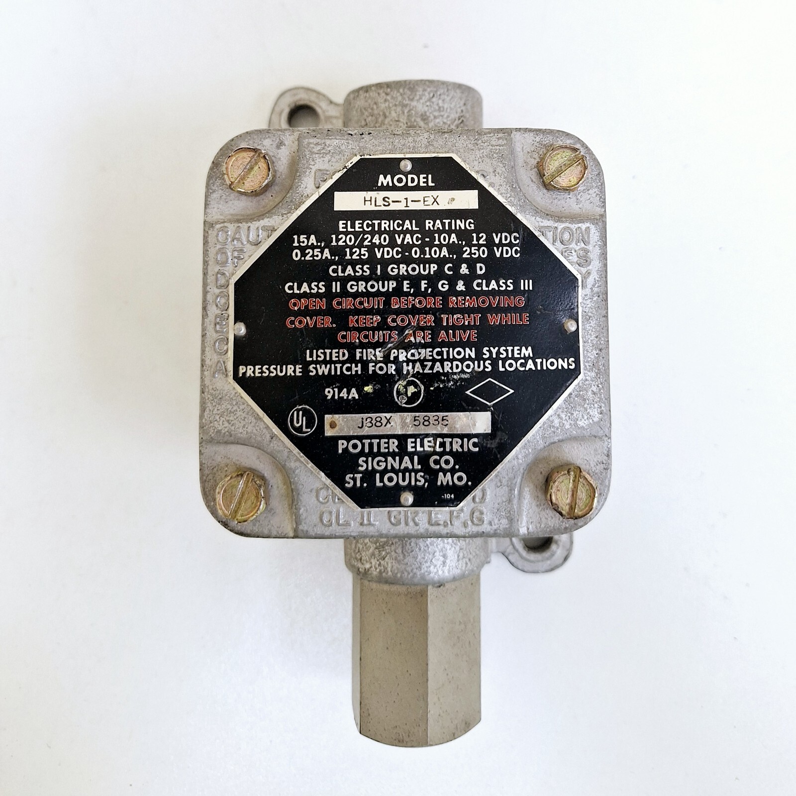 Potter Electric HLS-1-EX Pressure Switch for Hazardous Locations (Lot of 3 pcs)
