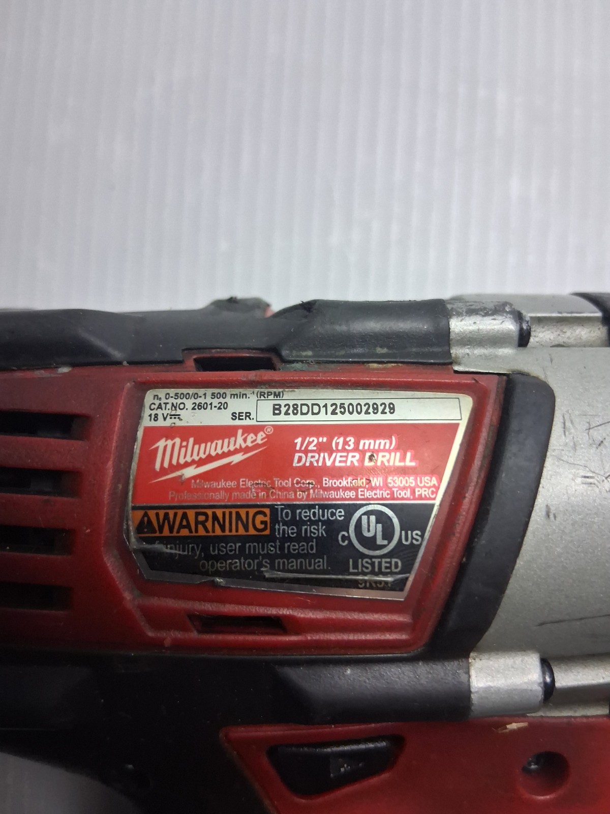 Milwaukee 2601-20 Drill