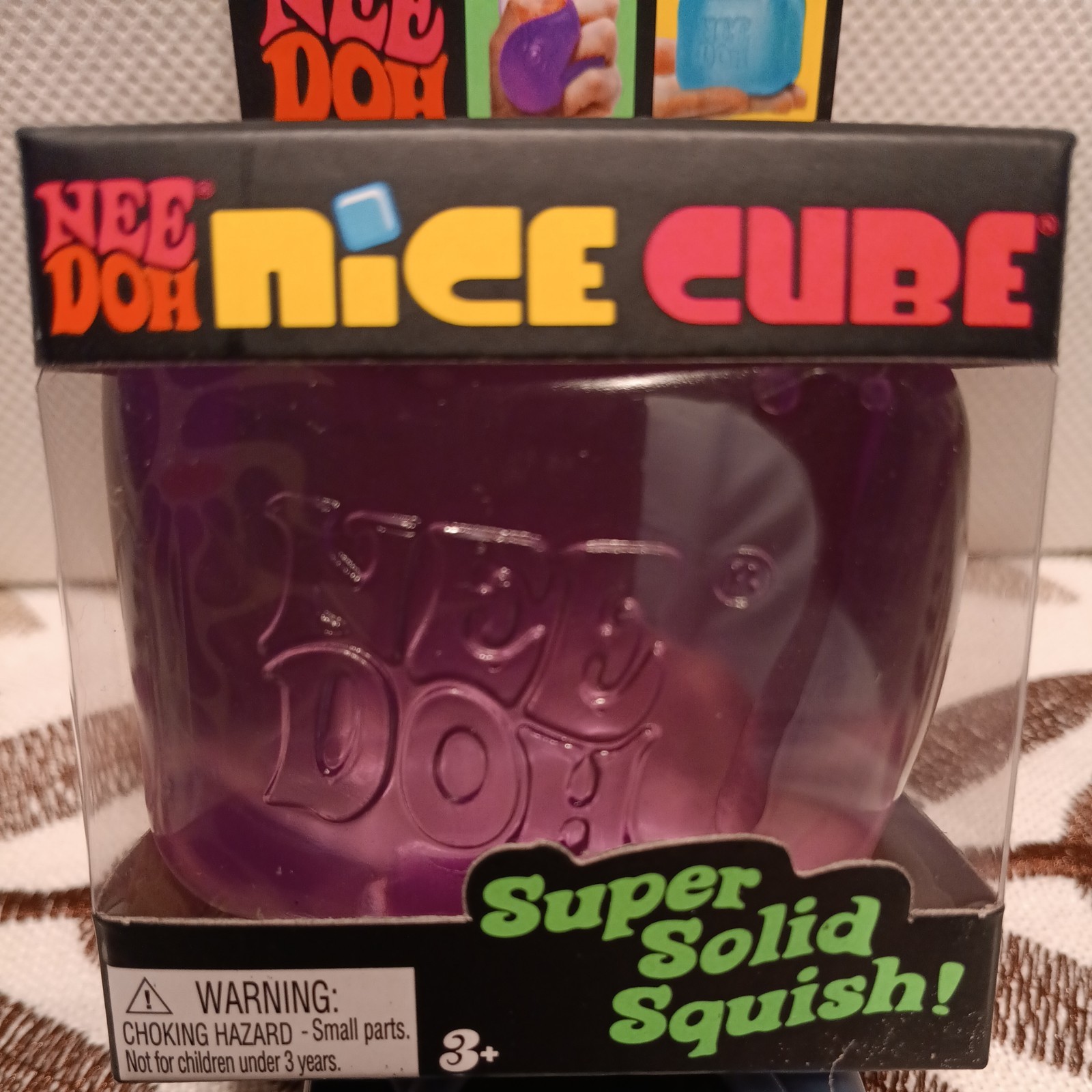 Nee Doh Nice Cube - Super Solid Squish! (Purple) - Brand New/Factory Sealed!