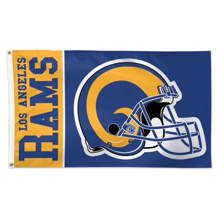 Los Angeles Rams Football 3x5 ft Helmet Flag - Good NFL Football Gift Banner