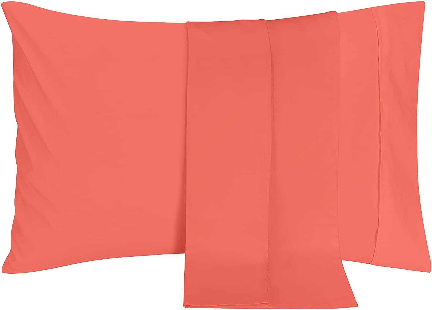 2 Pillowcases Soft Brush Microfiber Fabric in King Queen Size Utopia Bedding