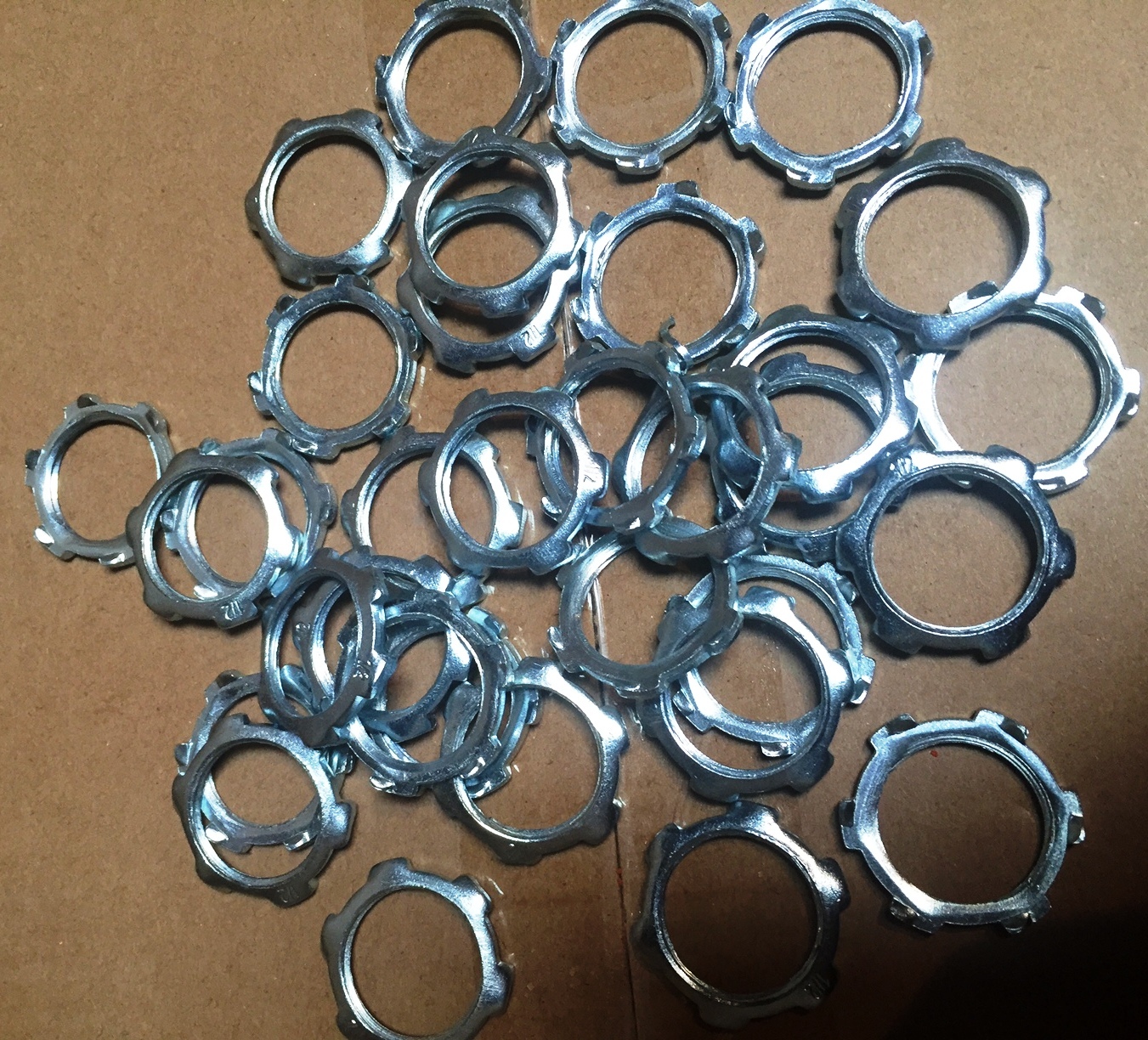 (100 pc lot) Steel Rigid Conduit Locknuts 3/4" for Threaded Conduit & Connectors