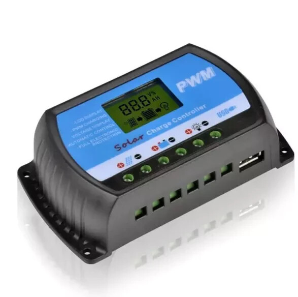Solar Charge Controller PWM RTD1210 12V/24V 10A+USB RV-Camper