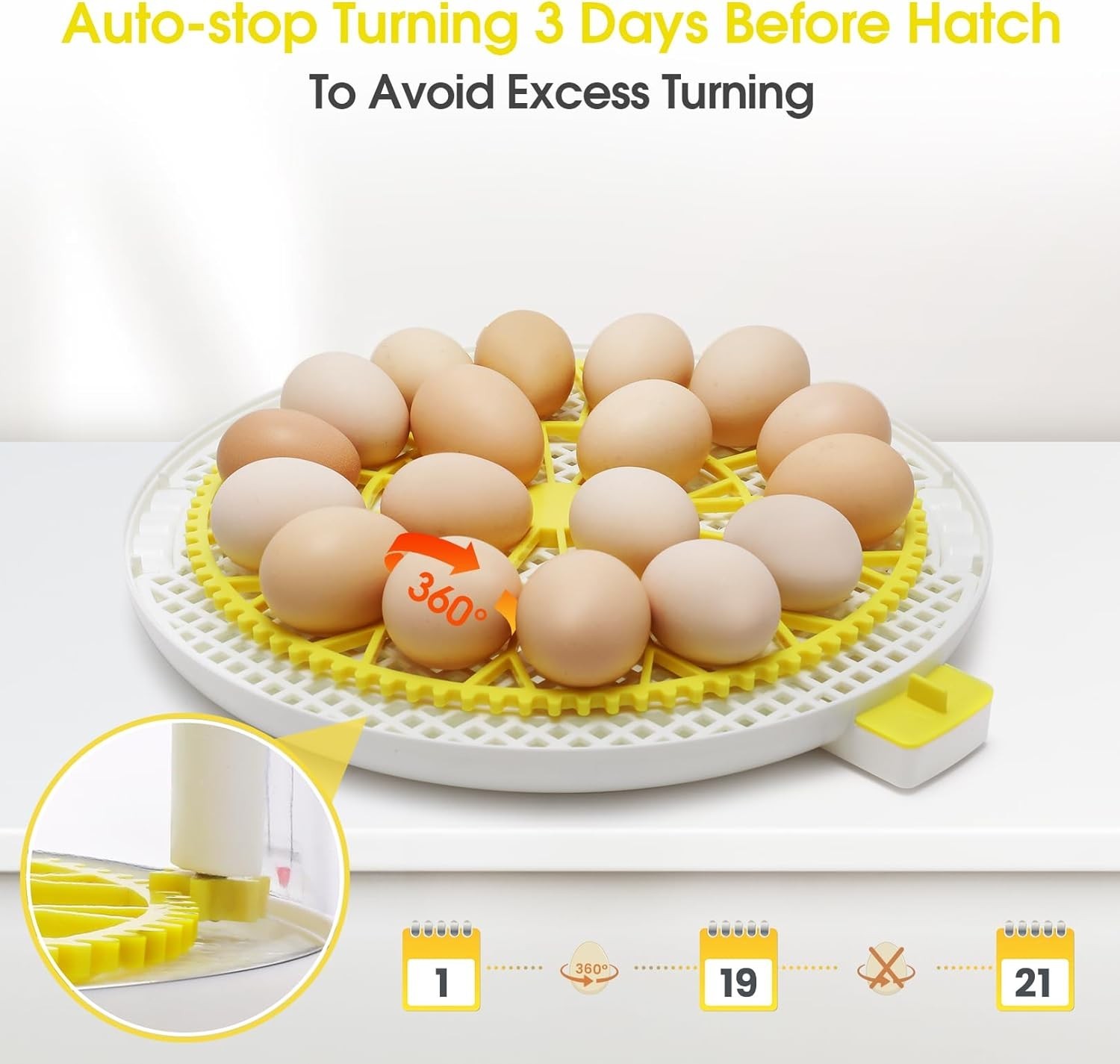 18 Egg Poultry Incubator for Hatching Chick Automatic Turning/Stop Egg Incubator