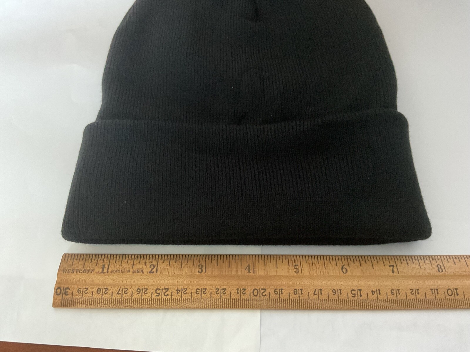 Captain Fire Department Patch Sewn on a Black Watch Cap