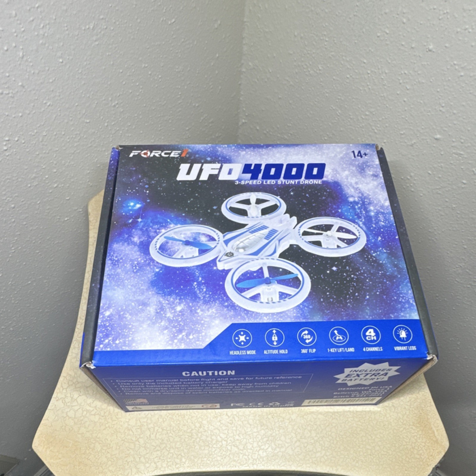 Force1 UFO4000 LED Stunt Drone Quadcopter Headless Mode Altitude Hold 360° Flip