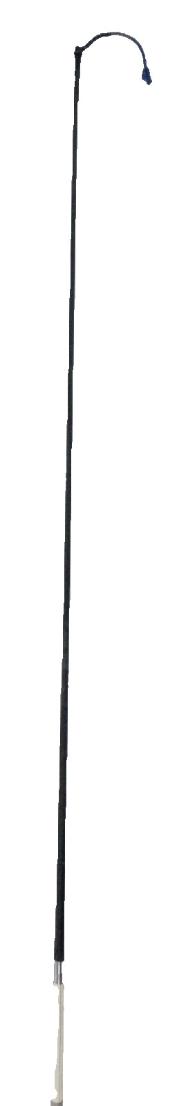 VINTAGE WHITE LEATHER HANDLED HORSE RIDING WHIP CROP 45" EQUESTRIAN DERBY