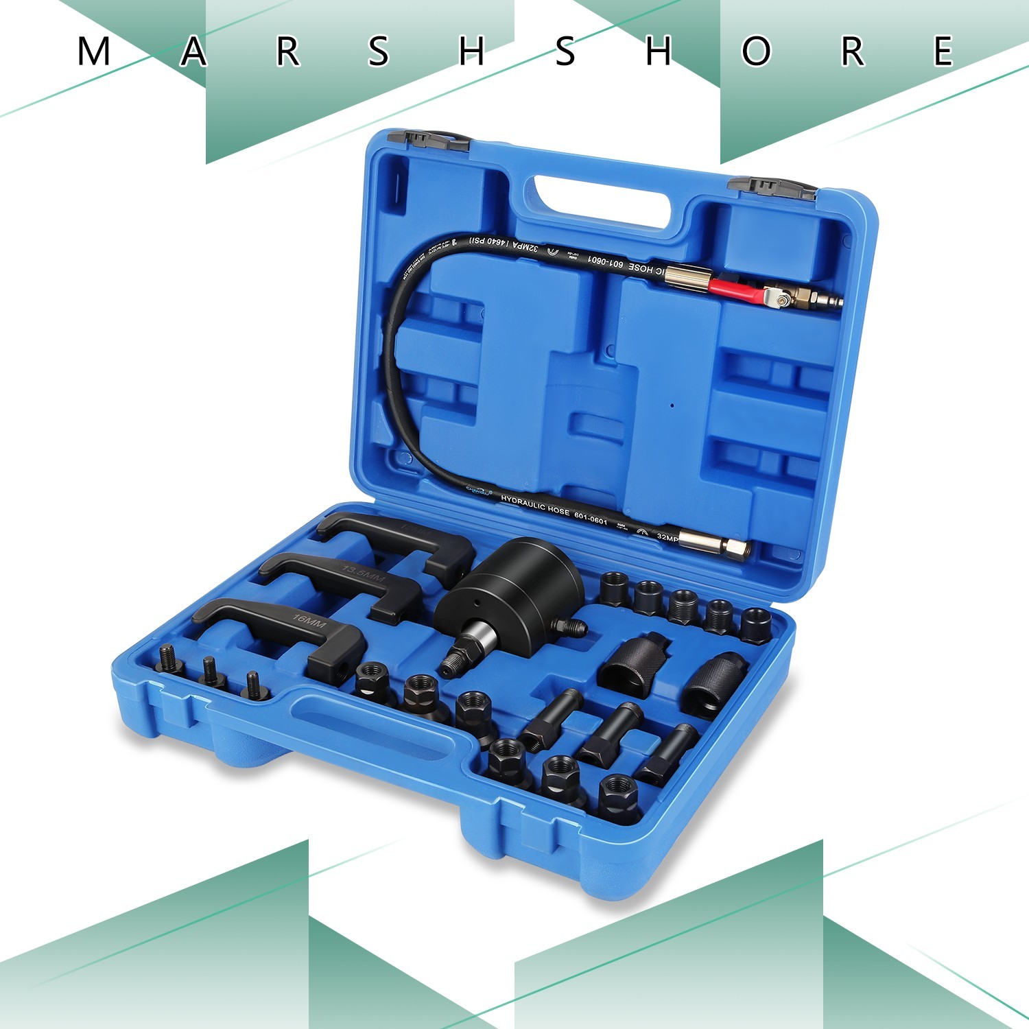 Diesel Injector Removal Puller Pneumatic Injector Extractor Puller Kit 24Pcs