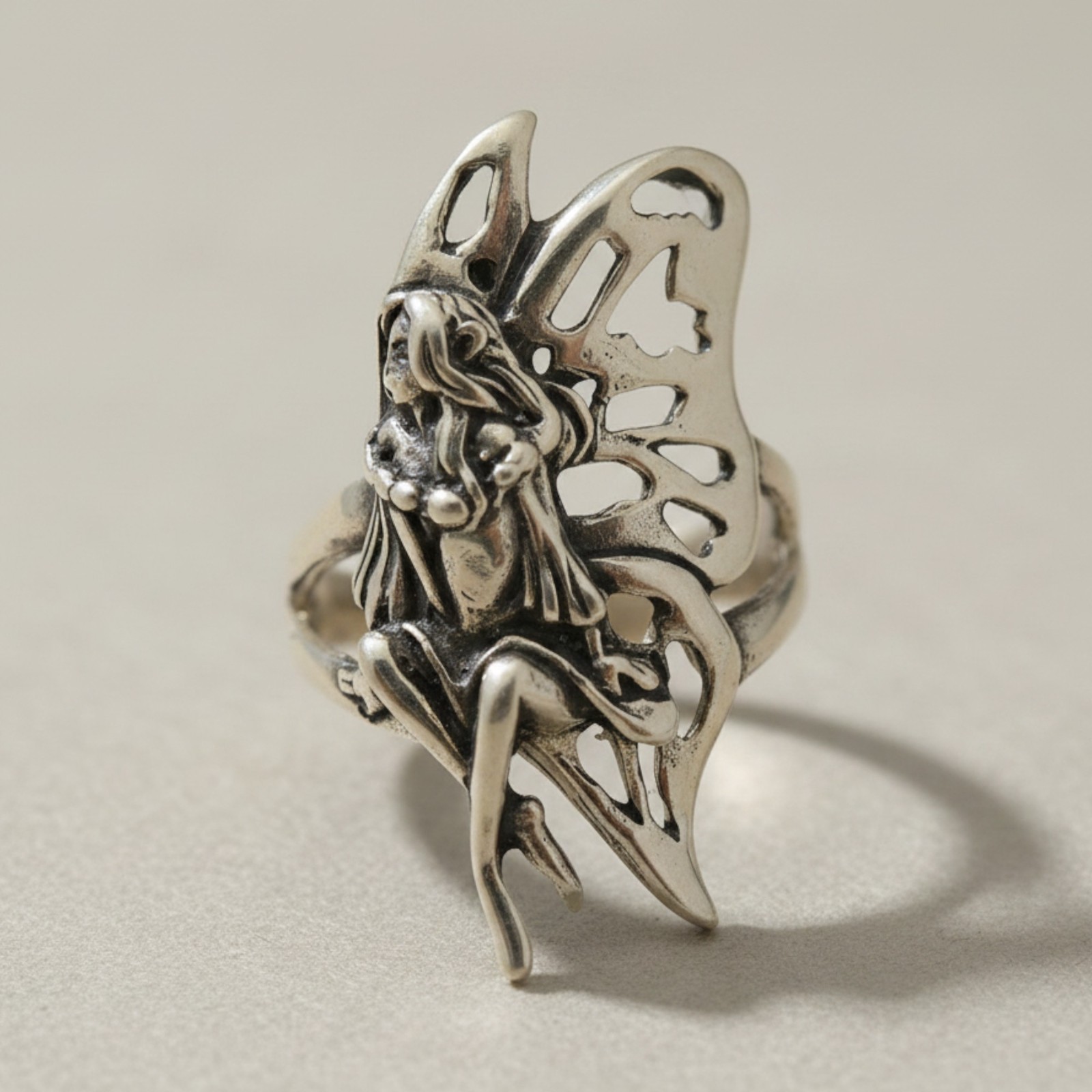 Sterling Silver Fairy Ring Handmade Stamped 925 Nickel Free