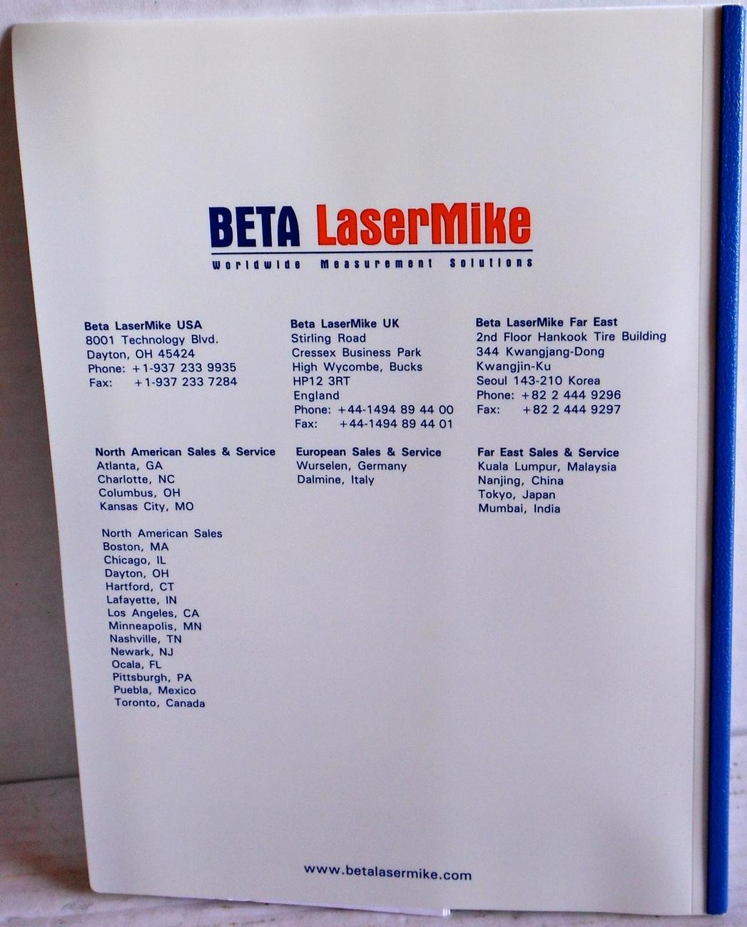 BETA LASERMIKE TECHNICAL REFERENCE MANUAL DIGITAL CAPACITANCE MONITOR KI900