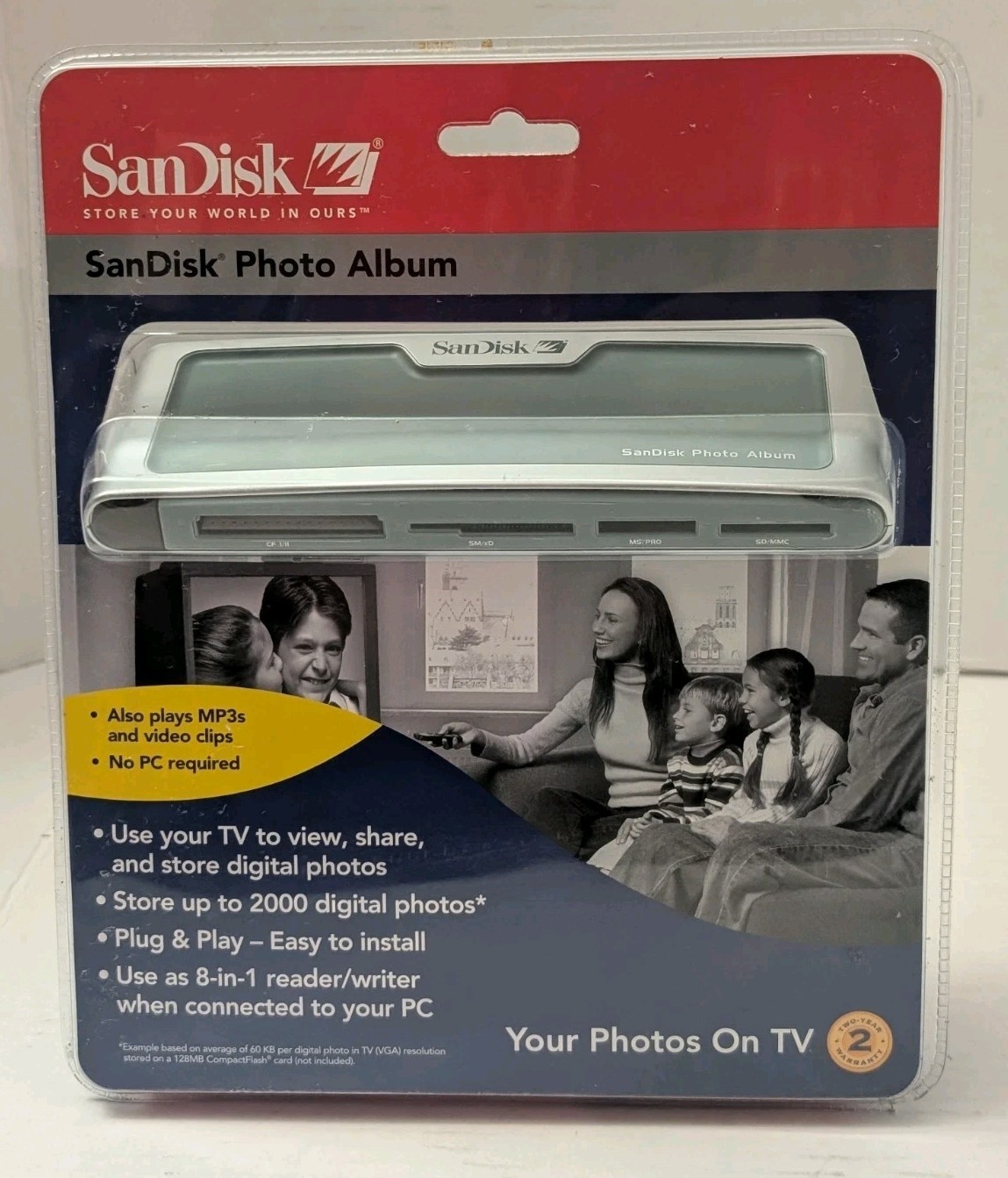 SANDISK Shoot & Store Digital Photo Album/Card Reader SDV2-A (View Photos on TV)