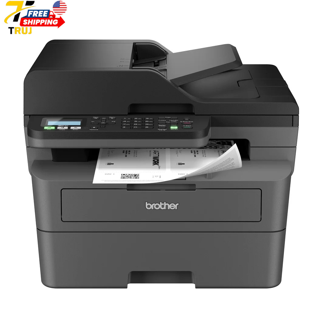 Brother Wireless MFC-L2760DW Compact Monochrome All-in-One Laser Printer