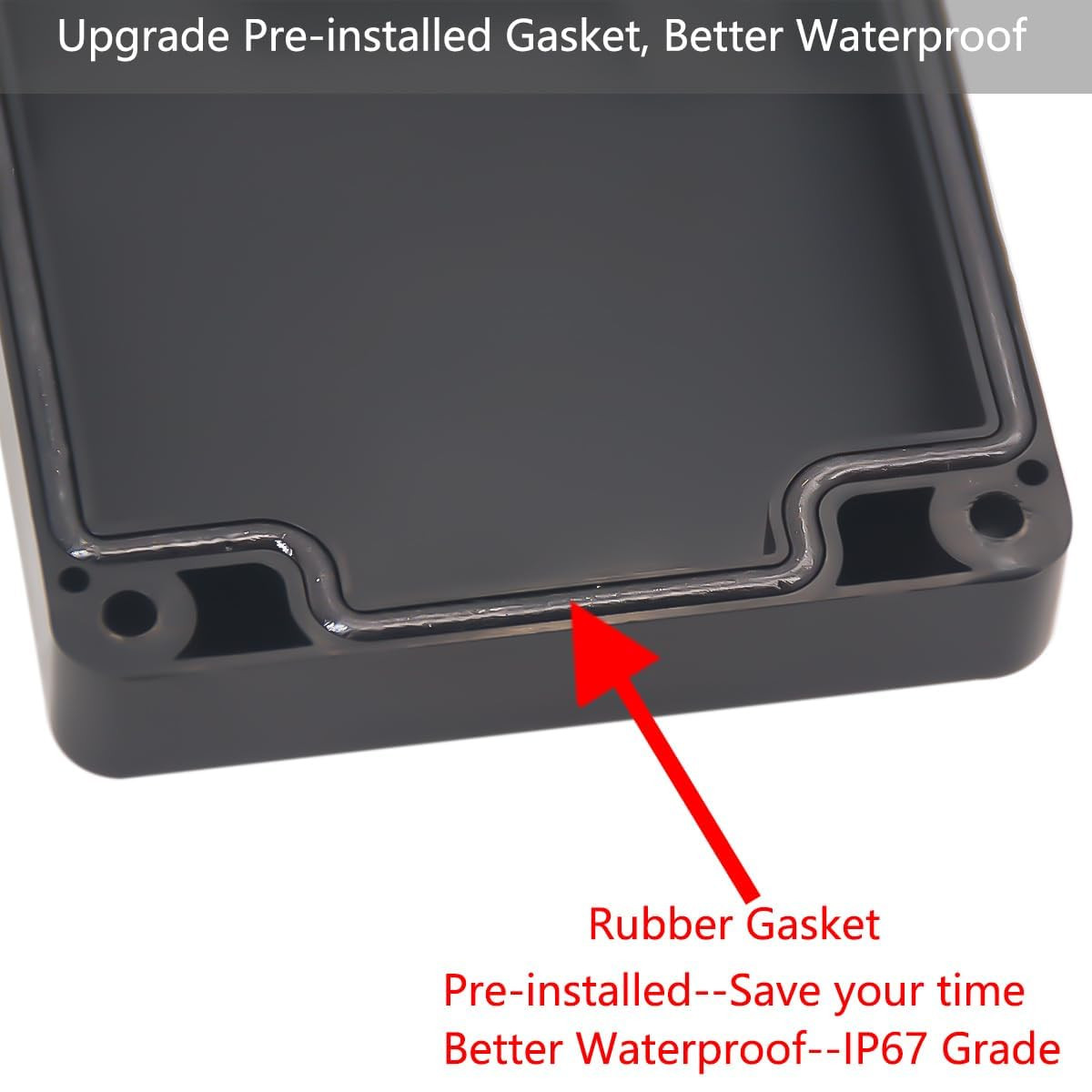 Watertight Junction Box, IP67 Waterproof Project Box Durable ABS Plastic Electr