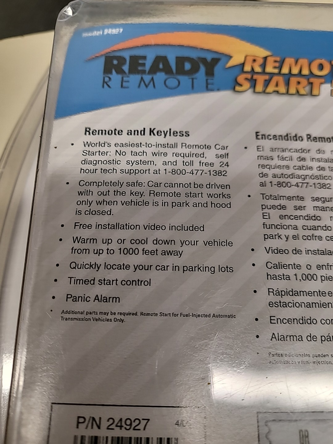 Ready Remote - Remote Start Keyless Entry Model 24927 Car Starter DIY