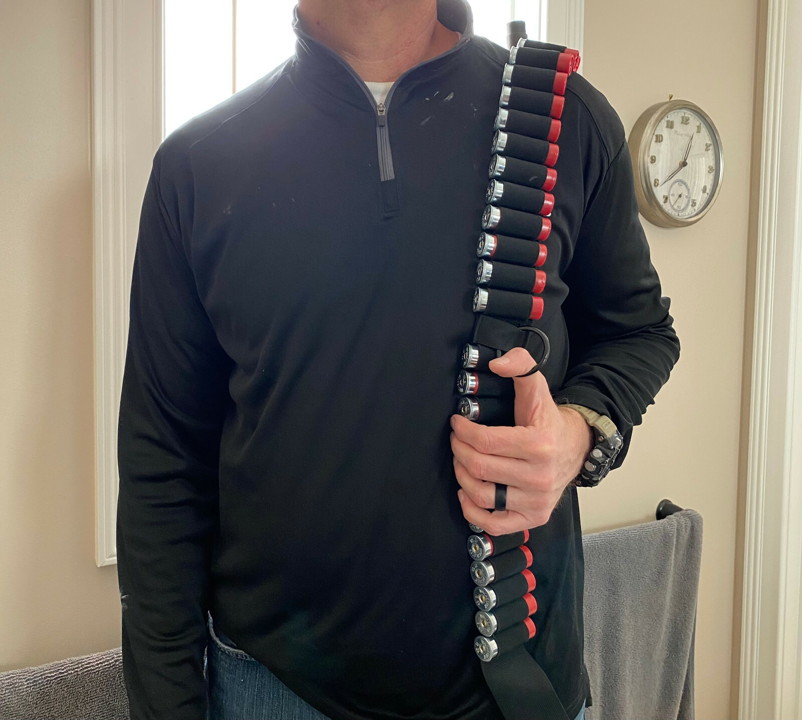 Tactical 2 Point 25 Shell Rifle Shotgun Sling Bungee Gun Strap System Adjustable