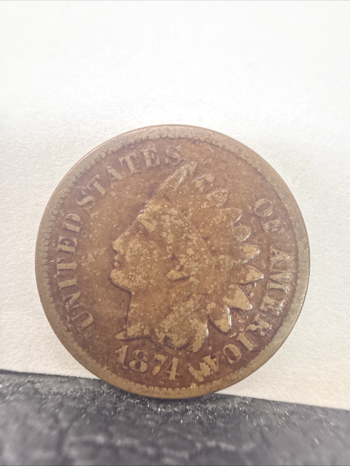 1874 early Indian Head Cent #11049