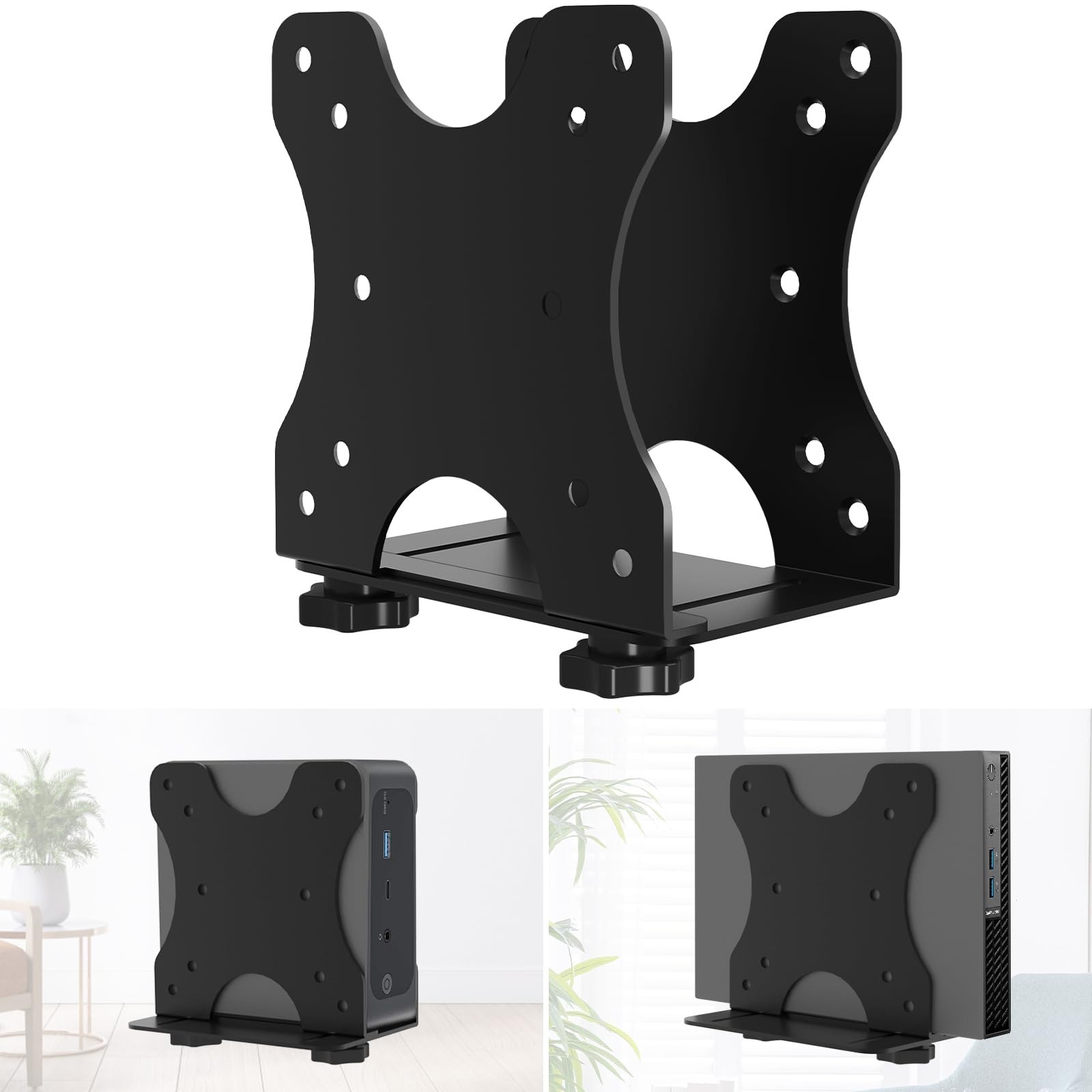 Adjustable Thin Client Mini PC Mount Bracket, Mini PC Vesa Mount, Under Desk ...