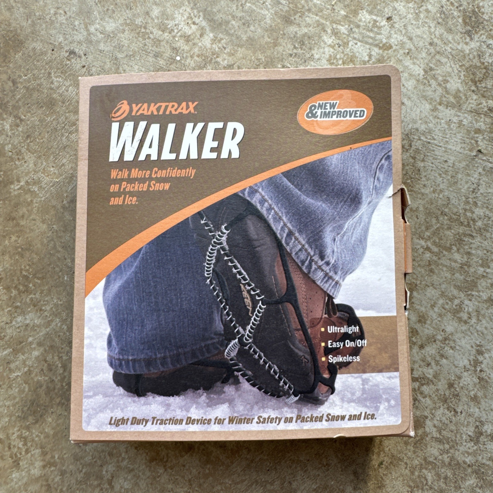 Yaktrax Traction Walker for Walking on Snow and Ice - Size Medium 