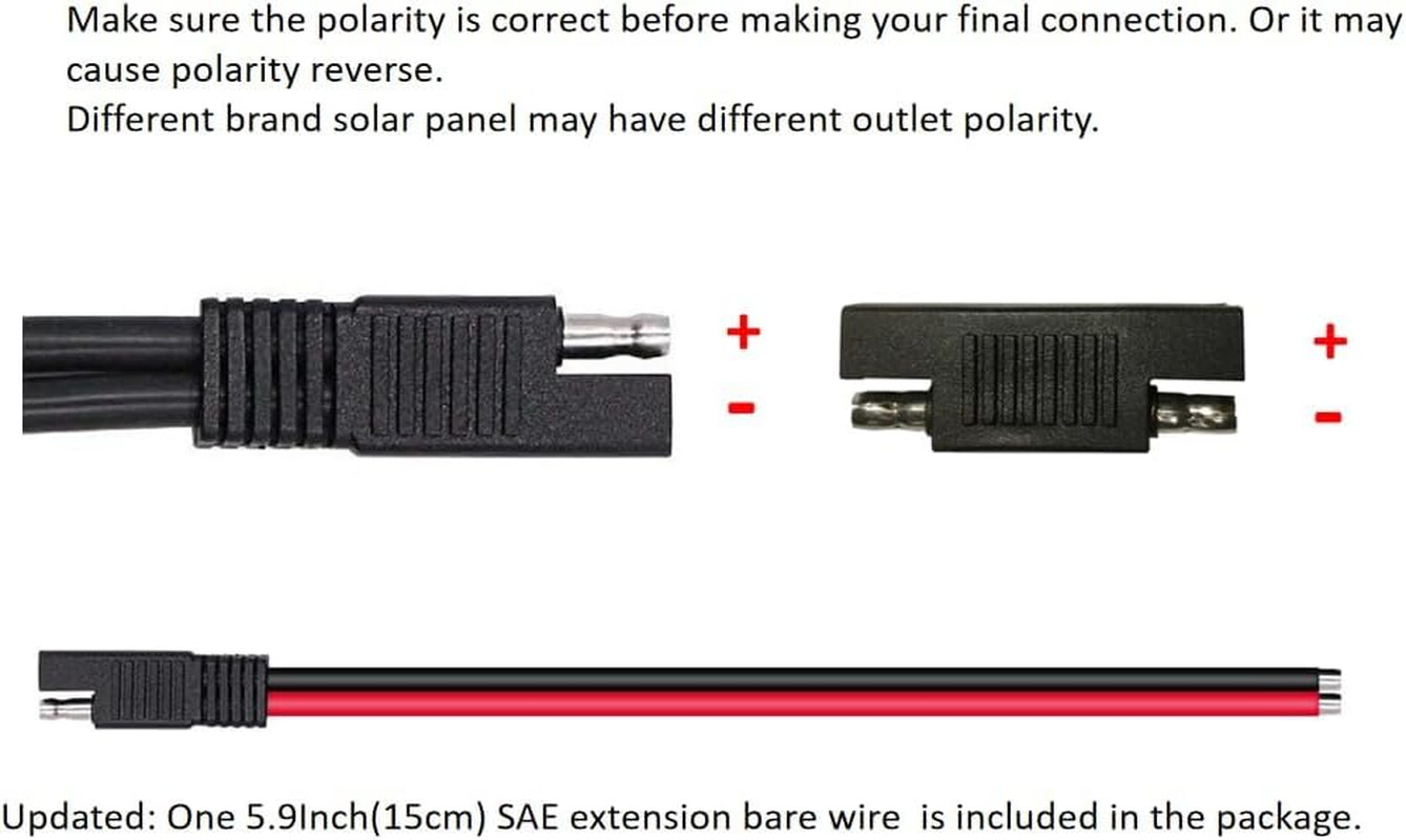 SAE Polarity Reverse Adapter Connectors for SAE Quick Disconnect Extension Cabl