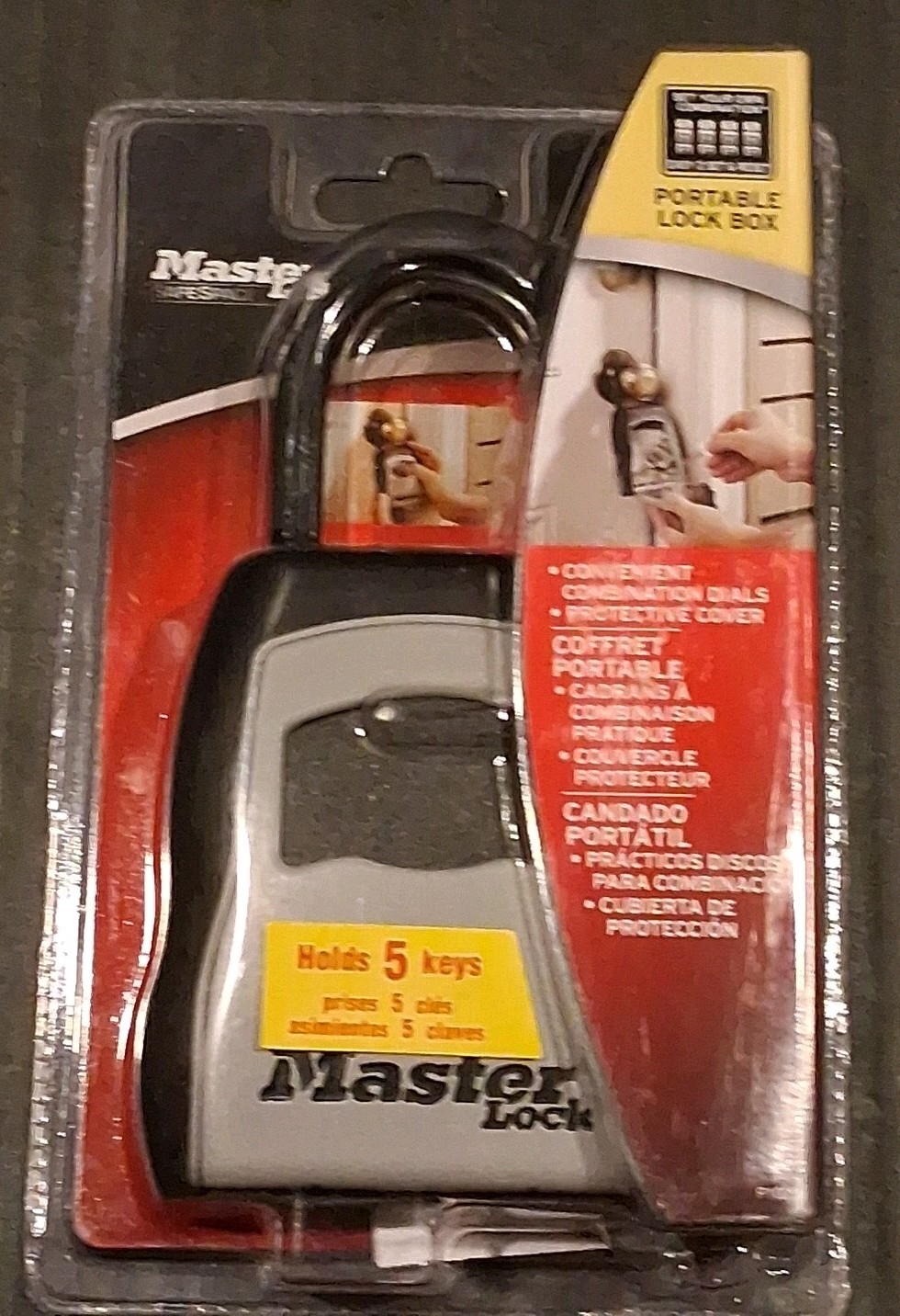 Portable Master Lock 5400D Lock Box 5 Key Capacity Secure Key Storage Box