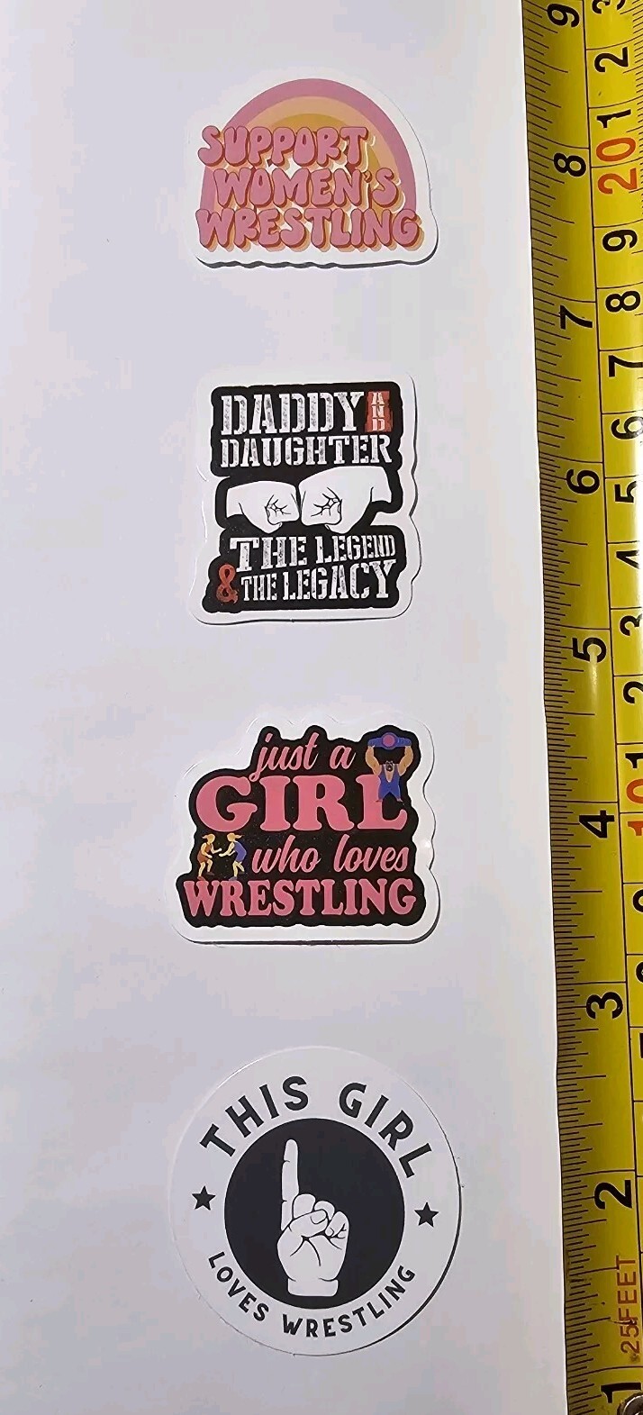 GIRL WRESTLING WOMEN'S WRESTLER FUN LOL LADIES DAUGHTER STICKERS S73 STICKER LOT