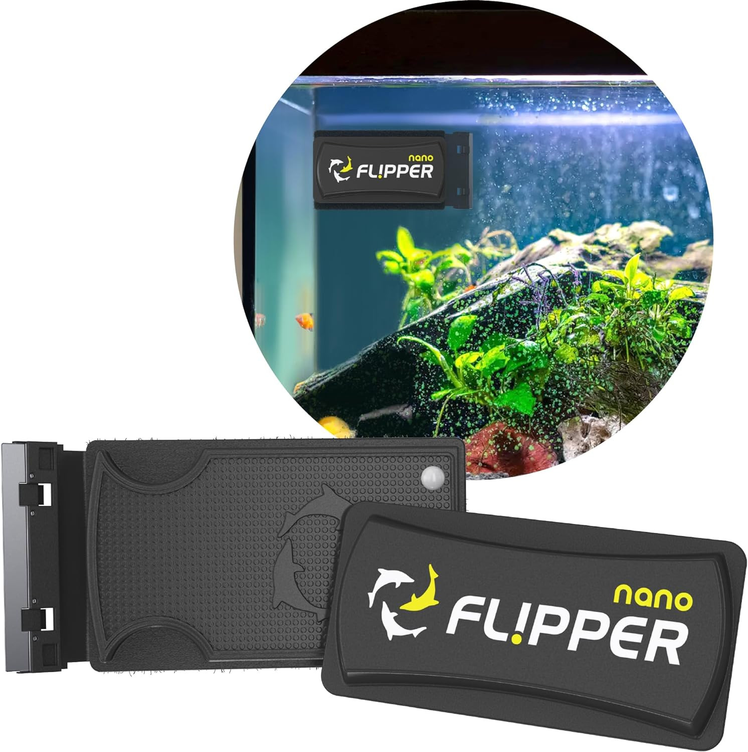 - Flipper Nano Aquarium Algae Cleaner for Glass Tanks Only Upto 1/4-Inch …