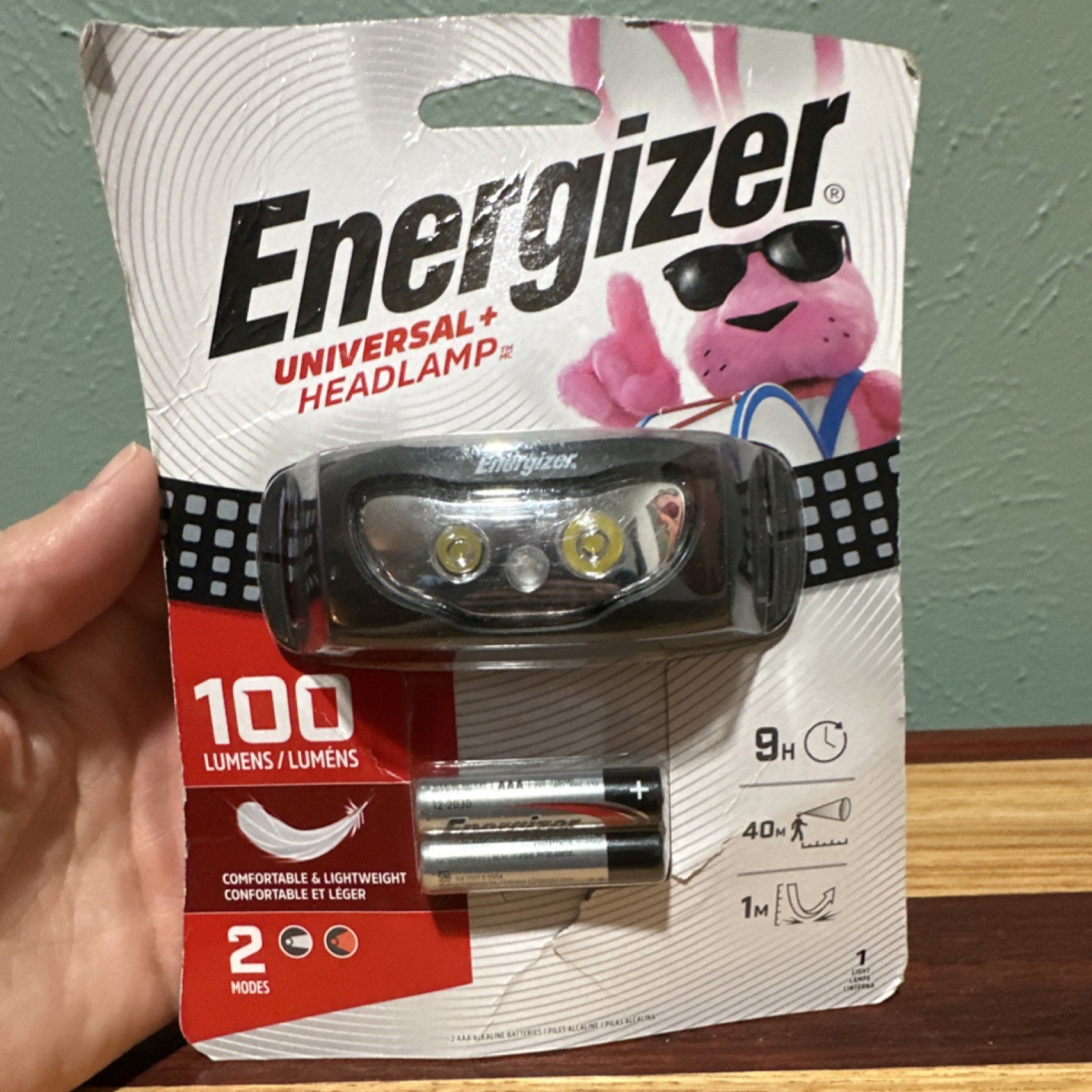 Energizer Universal+ LED Headlamp 100 Lumens IP44 40m Beam Batteries Included