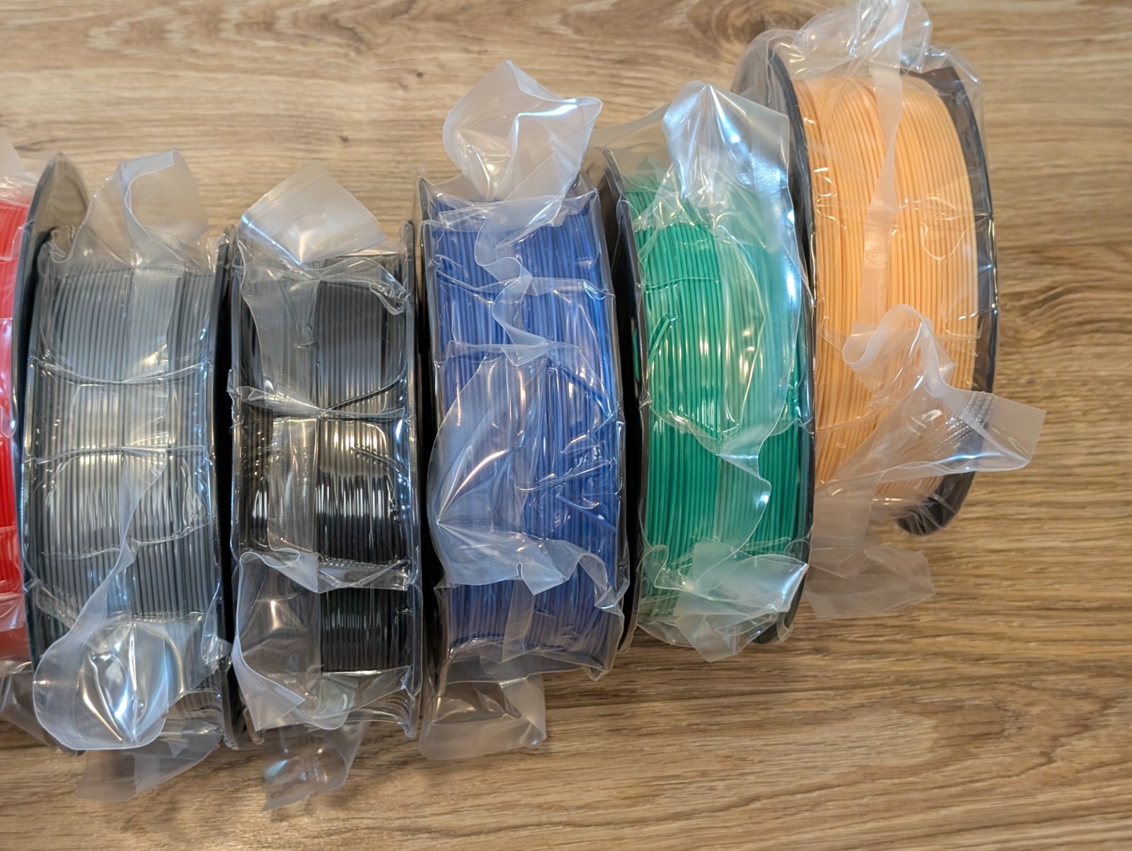 Kingroon 3D Printer Filament, PLA Basic, Variety Pack, 1.75mm, 10 Pack 1kg Rolls