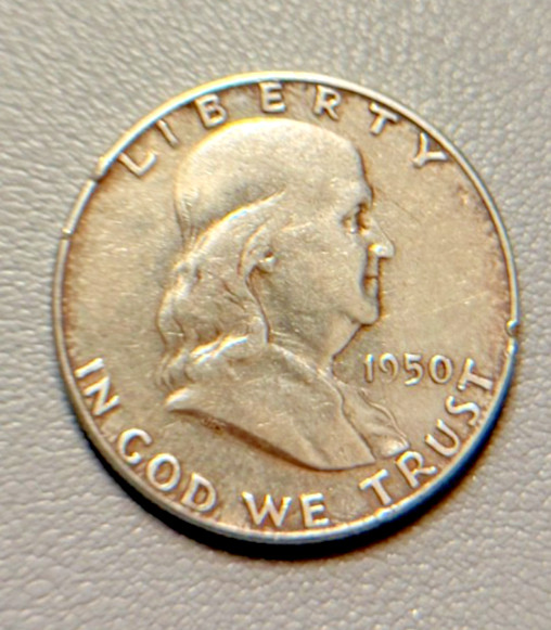 1950 Franklin Half Dollar 90% Silver US Coin