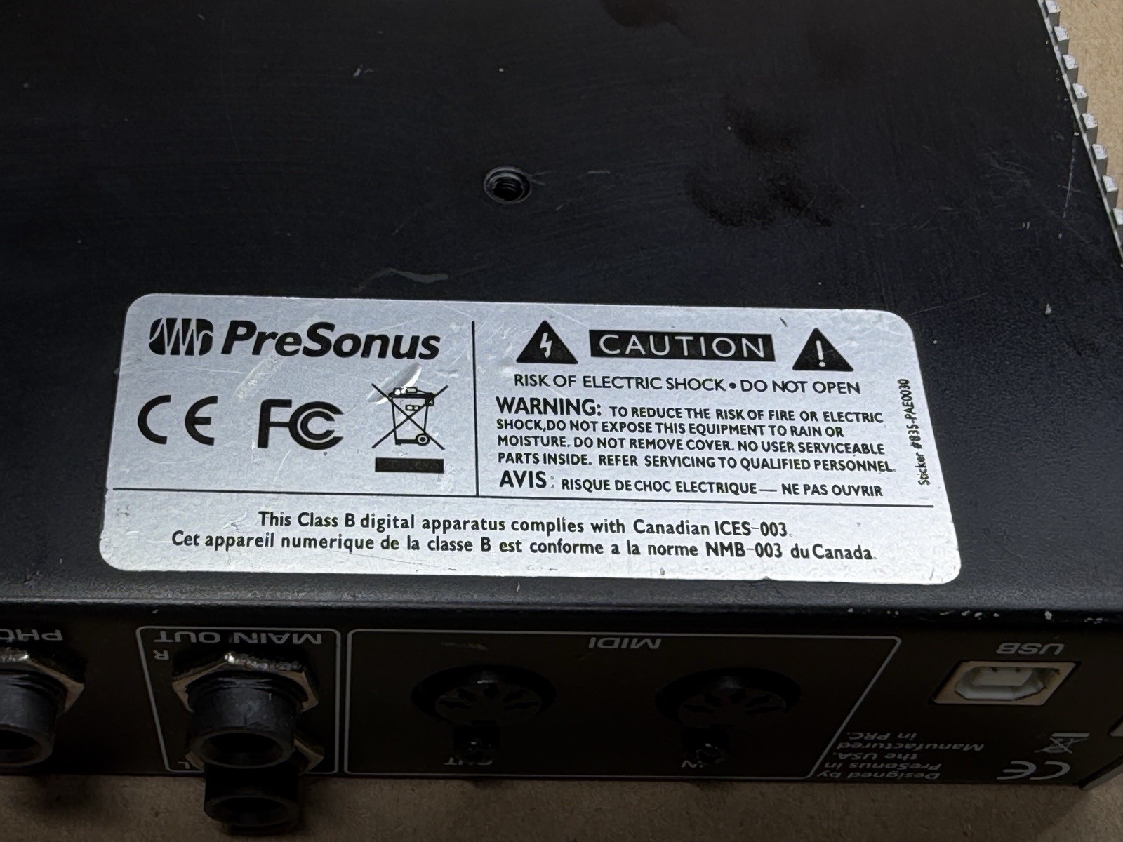 PRESONUS AUDIOBOX USB Interface Recording System | Device Only