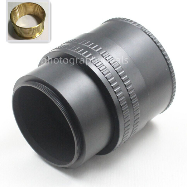Brass M65 to M65 Mount 36mm-90mm Adjustable Focusing Helicoid Adapter Macro Tube