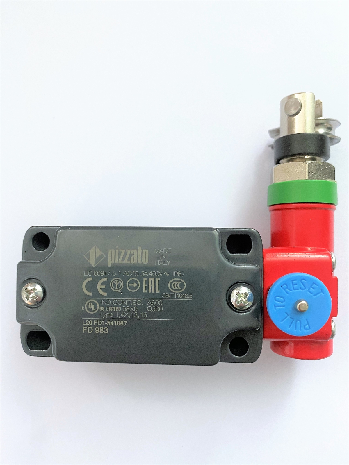 1pcs Pizzato Left Transverse Pull Rope Switch FD 983 Closed and Normally Closed