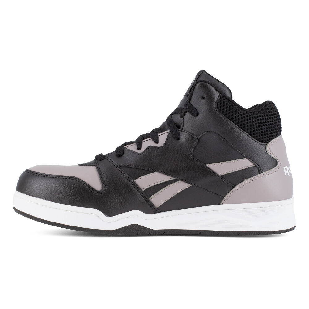 REEBOK BB4500 WORK MEN'S HIGH TOP SNEAKER GREY/BLACK BOOTS RB4131 - ALL SIZES